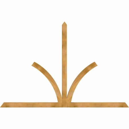 Ekena Millwork Richland Rough Sawn Timber Gable Bracket, Western Red Cedar, 108"W x 72"H x 4"D x 4"F, 16/12 Pitch GBW108X72X0404RIC00RWR